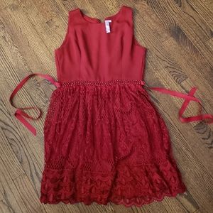Burgundy Party Dress